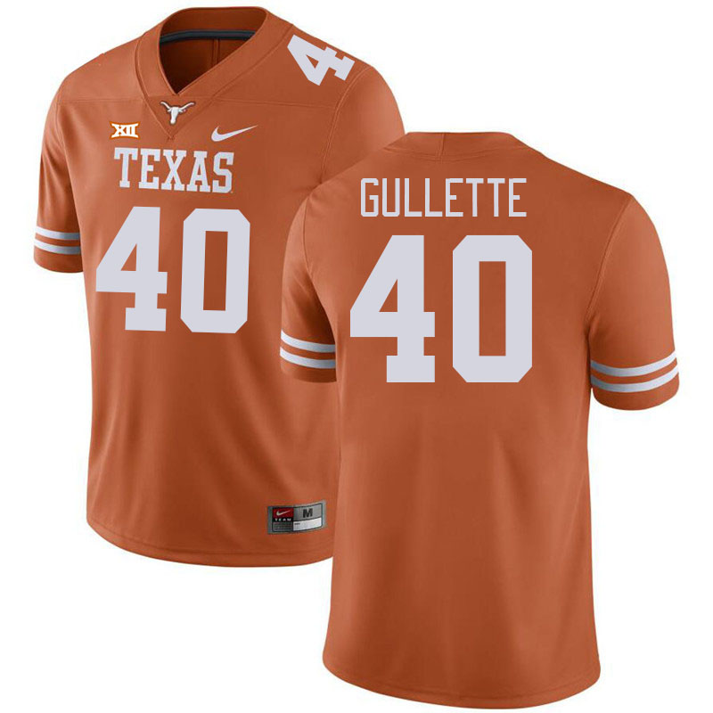 Men #40 Derion Gullette Texas Longhorns 2023 College Football Jerseys Stitched-Orange